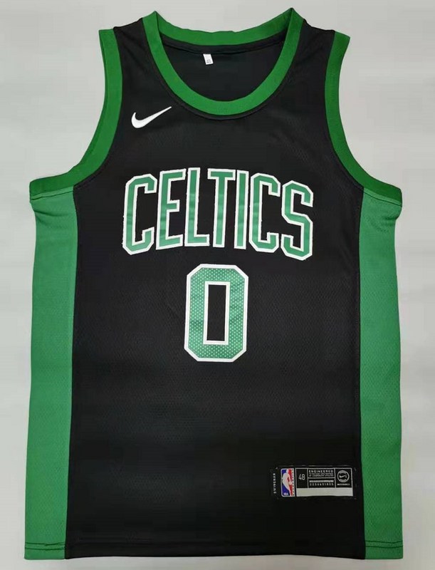 Men Boston Celtics #0 Tatum Black Nike 2025 NBA Jersey style 1